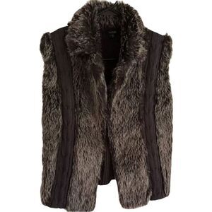XOXO Medium brown faux fur vest jacket